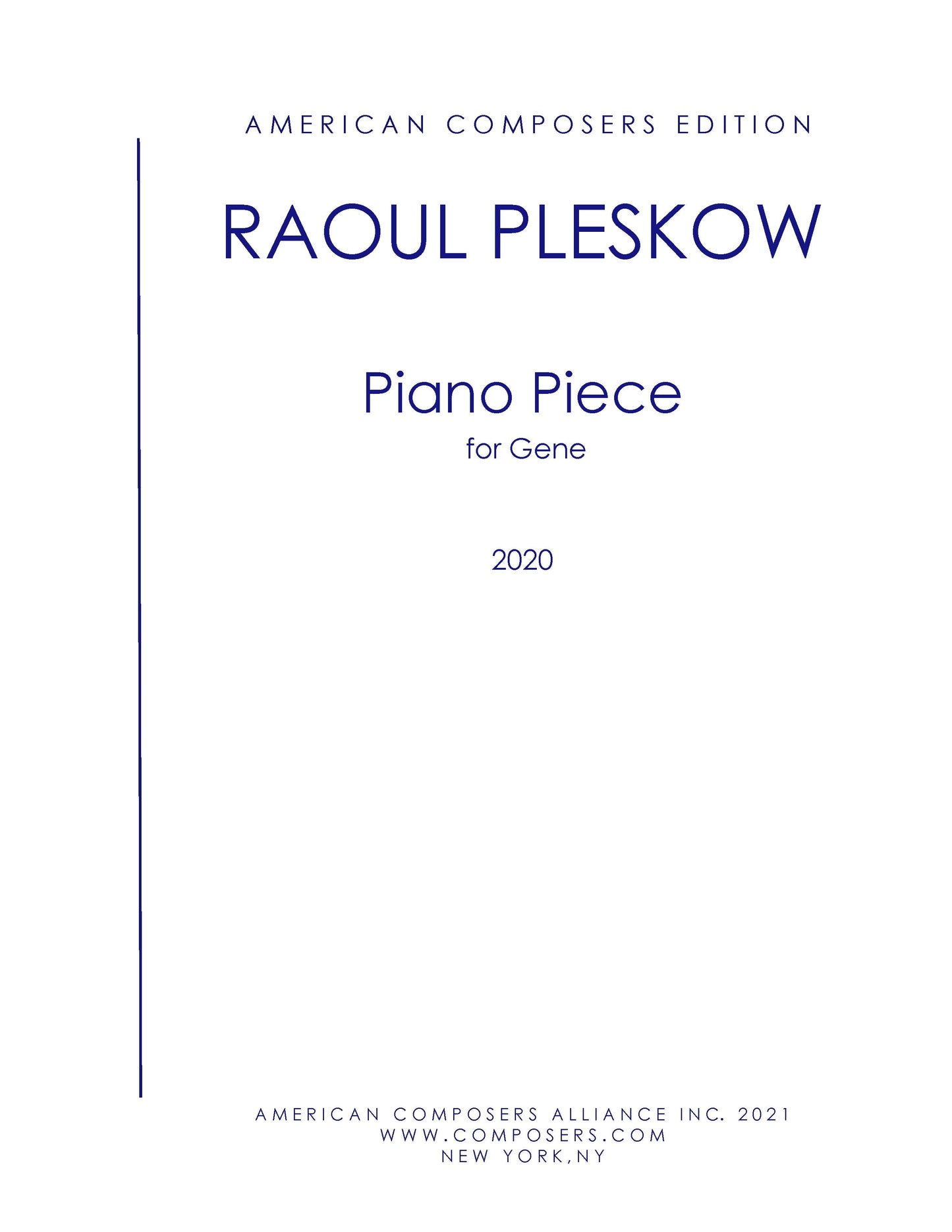 Piano Piece for Gene