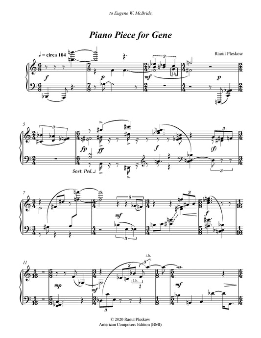 Piano Piece for Gene