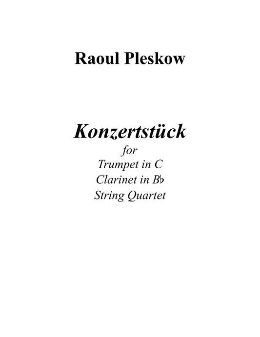 KONZERTSTUCK for CL, TPT, STR QUARTET