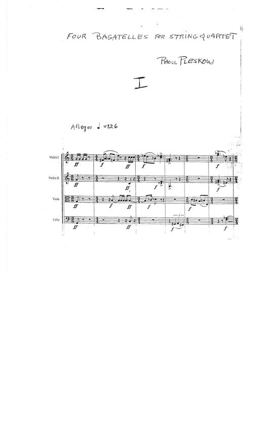 Four Bagatelles for String Quartet