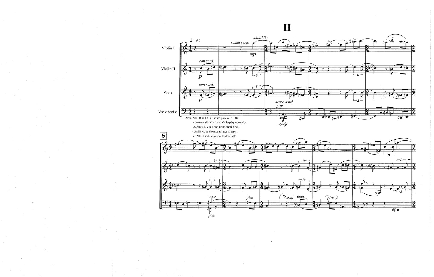 Four Bagatelles for String Quartet