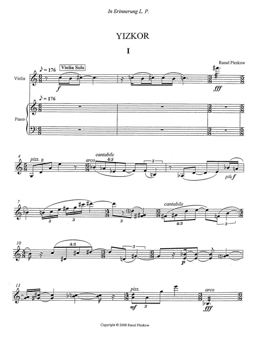 KONZERTSTUCK FOR VIOLIN AND PIANO