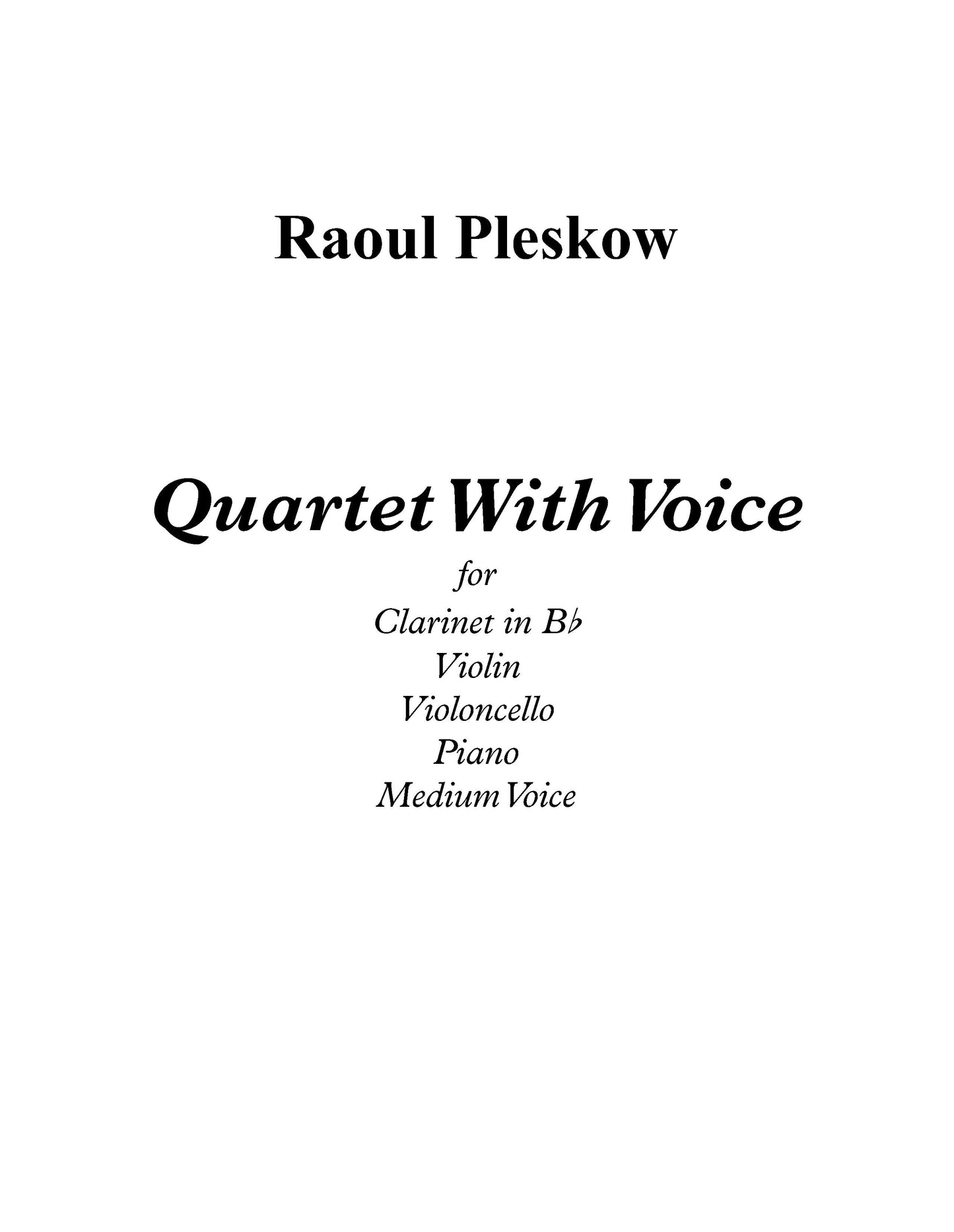 QUARTET WITH VOICE