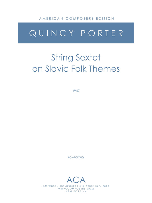 STRING SEXTET ON A SLAVIC FOLK THEME