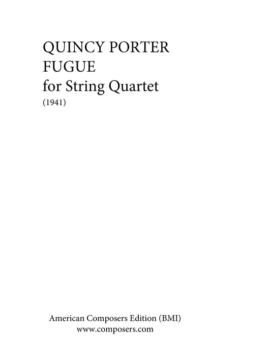 FUGUE for string quartet