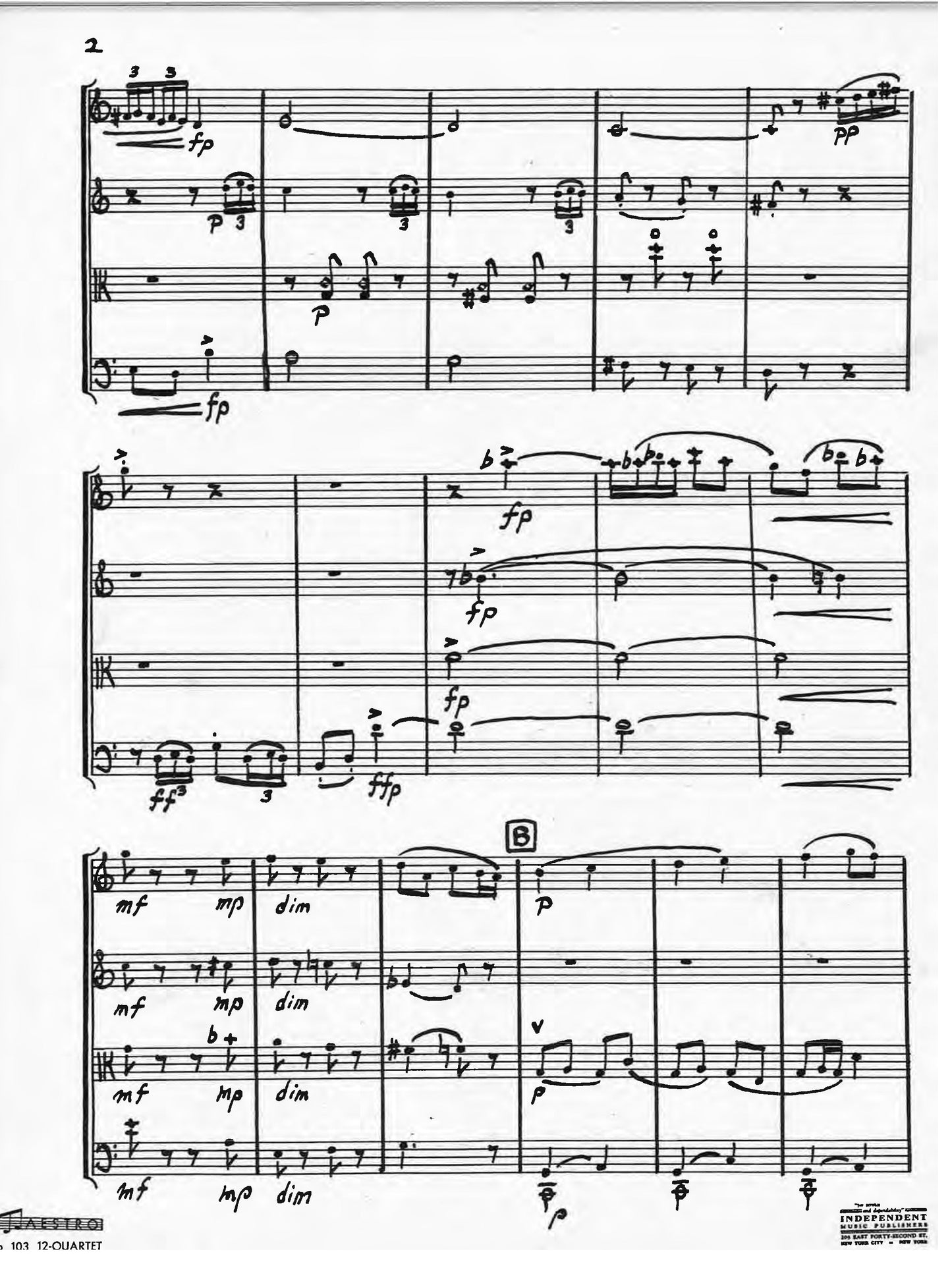 FUGUE for string quartet