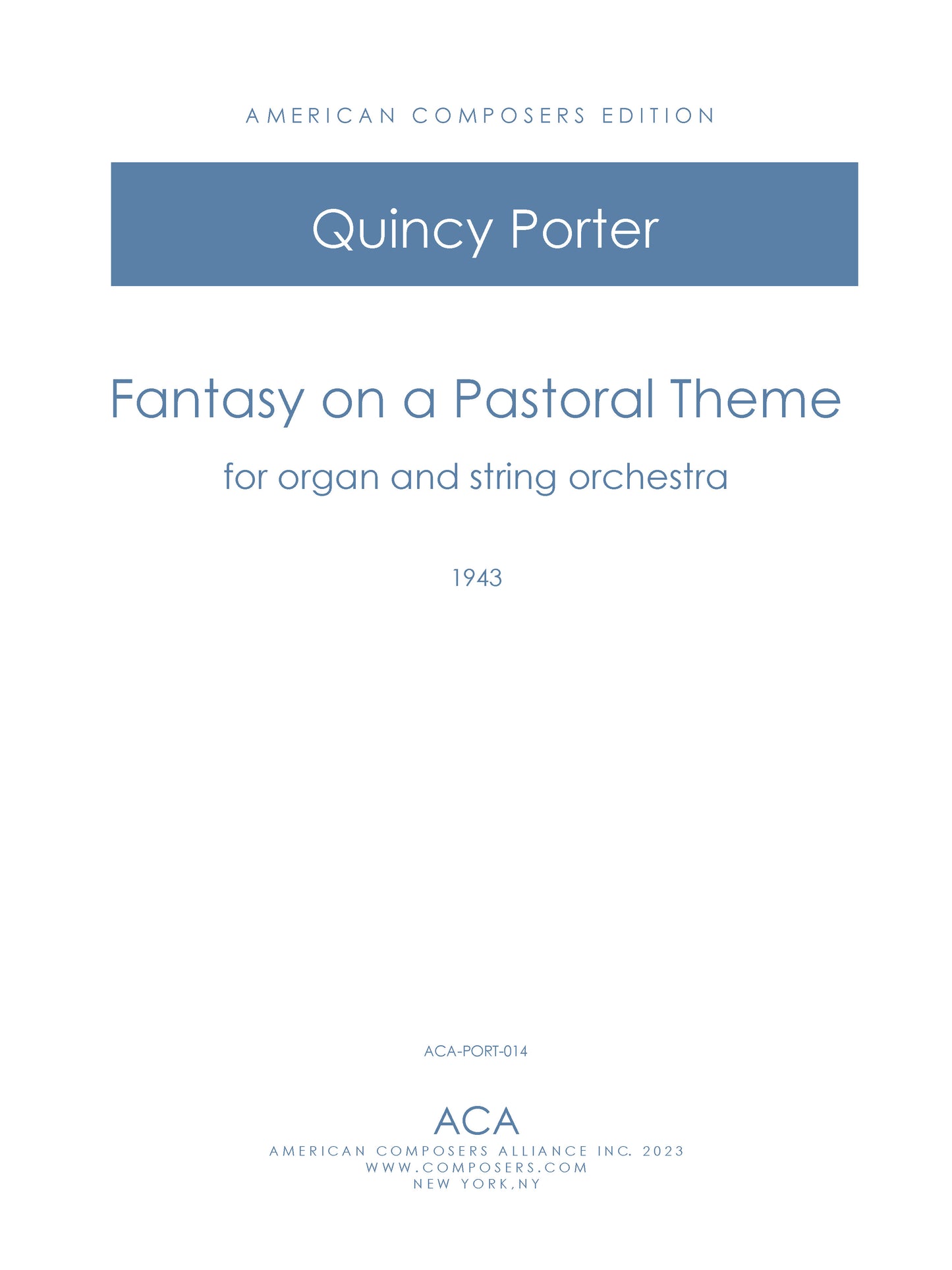 FANTASY ON A PASTORAL THEME