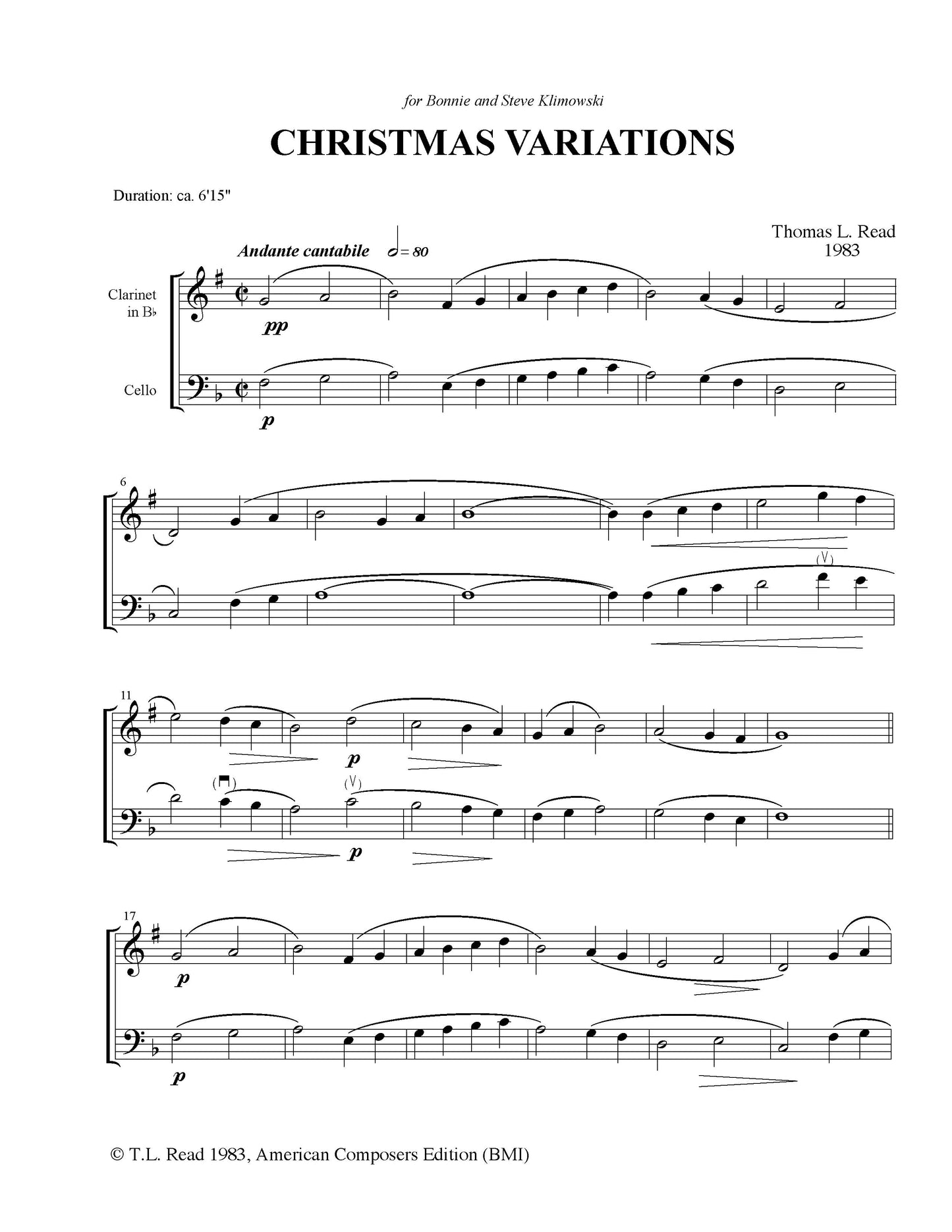 CHRISTMAS VARIATIONS