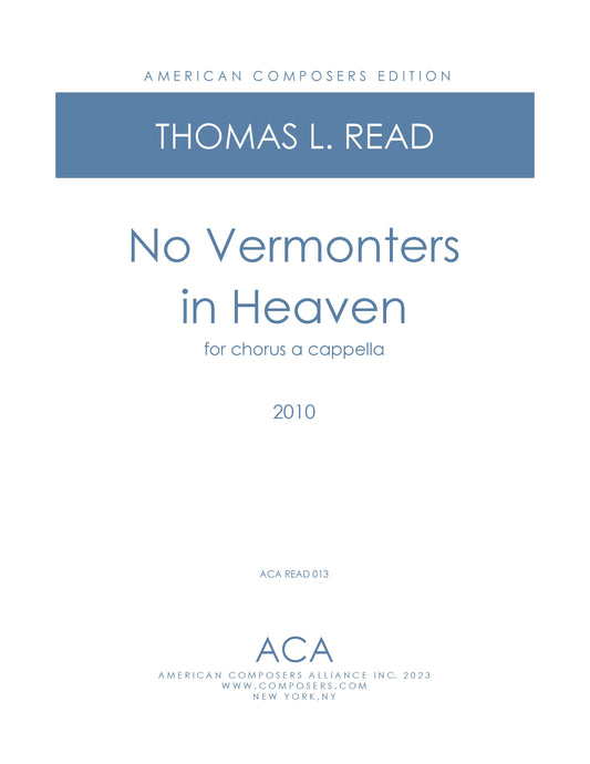 NO VERMONTERS IN HEAVEN