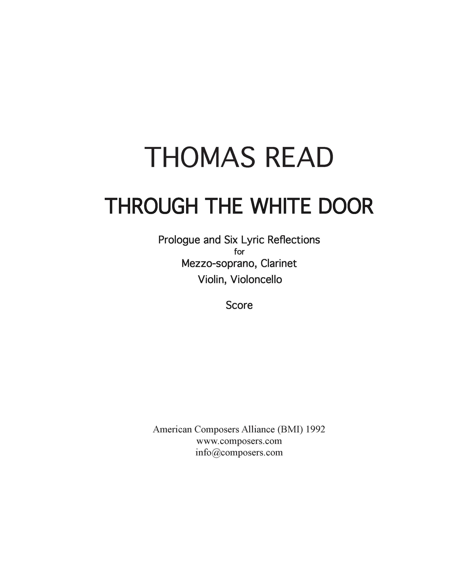 THROUGH THE WHITE DOOR