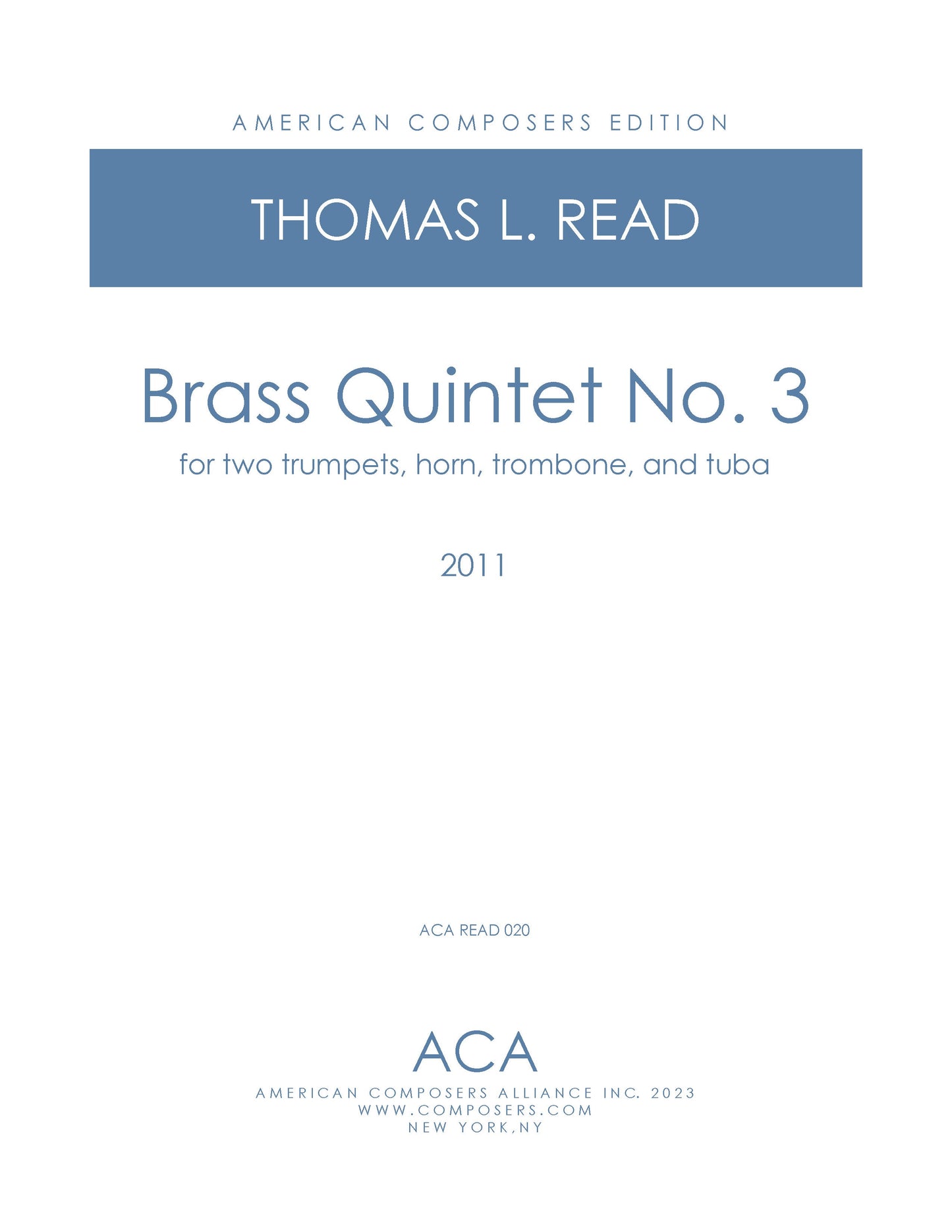 BRASS QUINTET No. 3