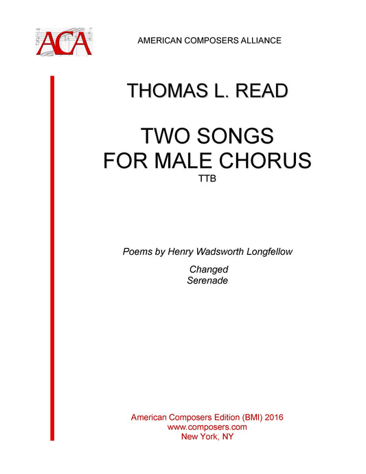 TWO SONGS FOR MALE CHORUS