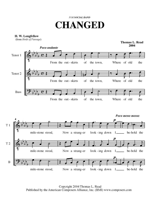 TWO SONGS FOR MALE CHORUS