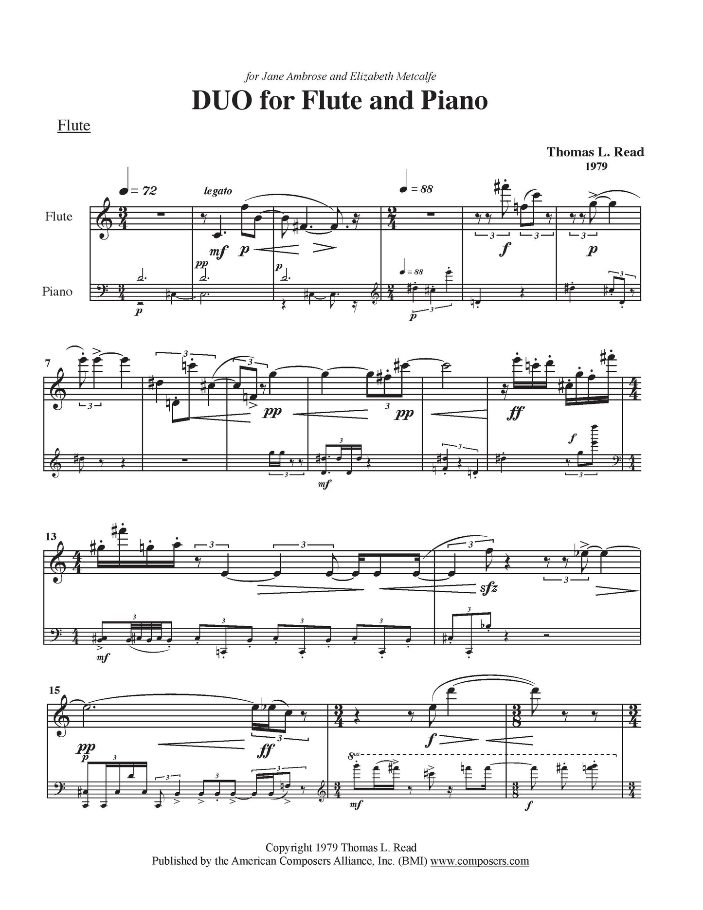 Duo for Flute and Piano