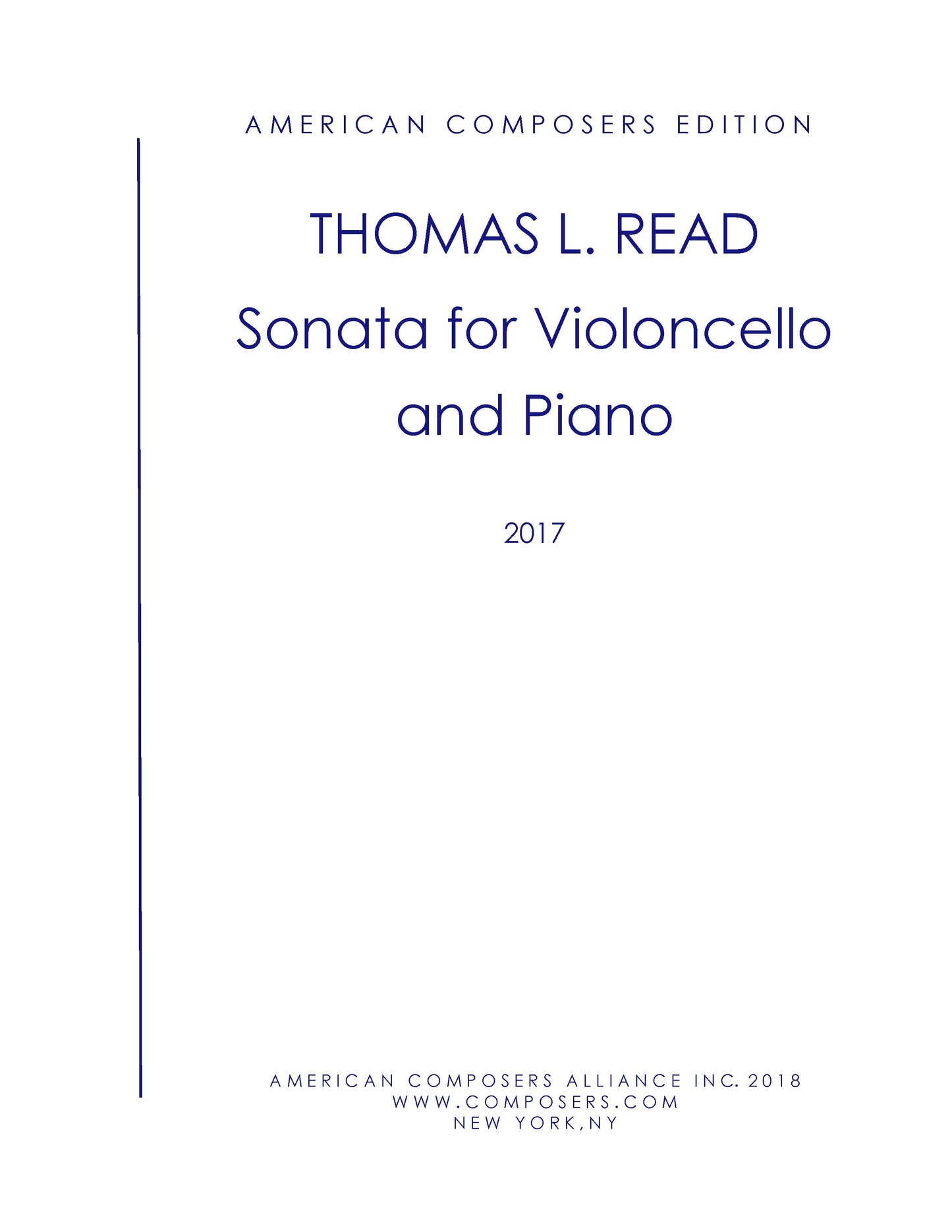 SONATA for Cello and Piano