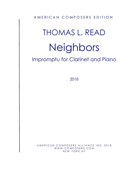 NEIGHBORS: Impromptu for Clarinet and Piano