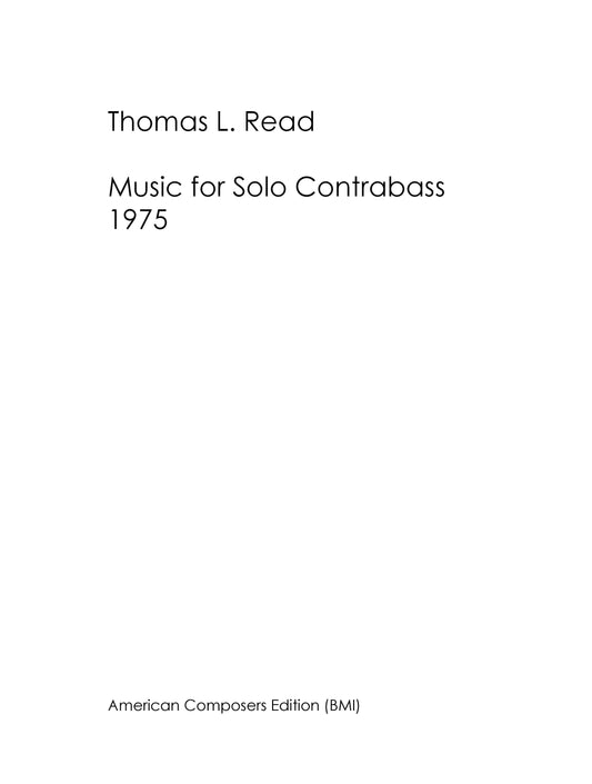 Music for Solo Contrabass (Isochronisms no.5)