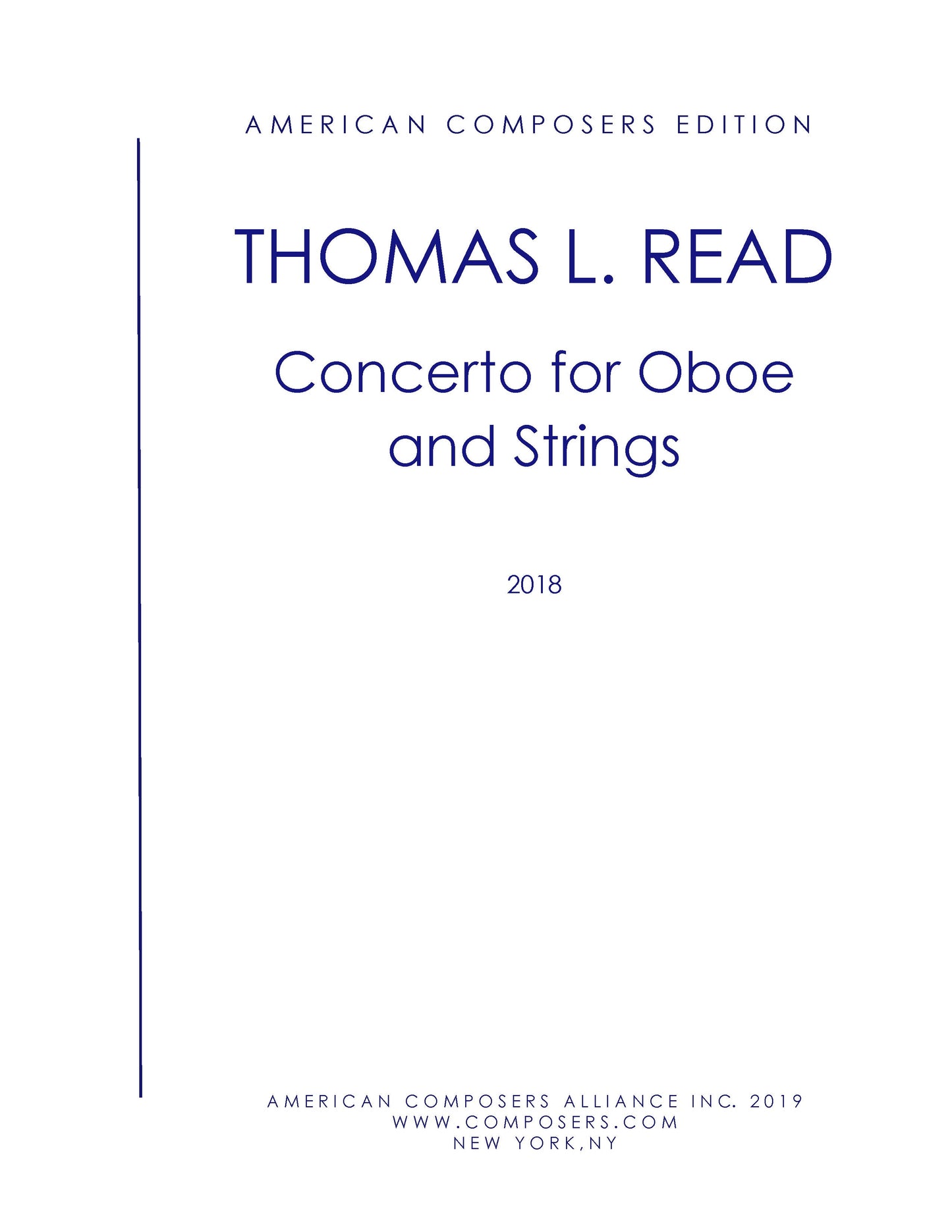 CONCERTO FOR OBOE AND STRINGS