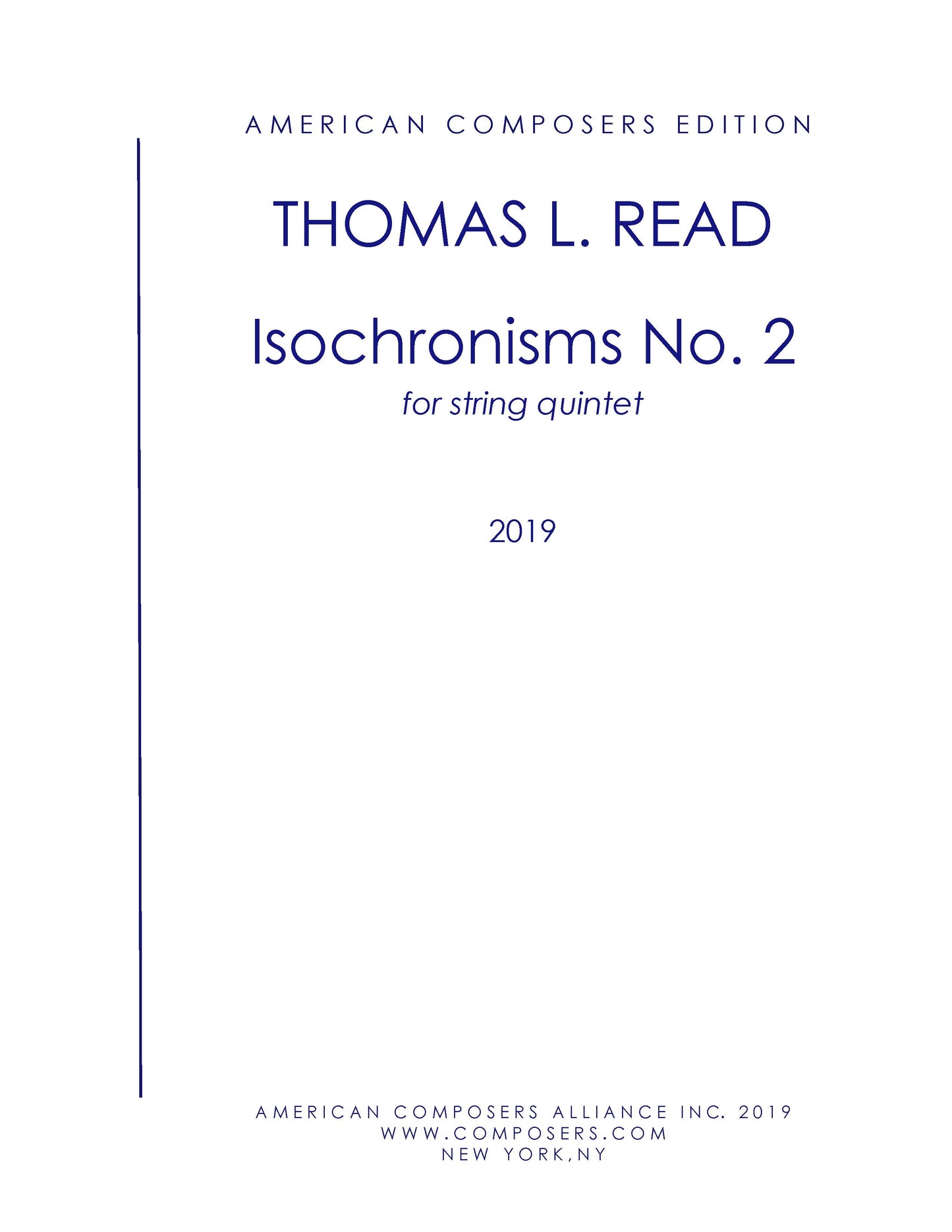 ISOCHRONISMS NO.2 (string quintet)