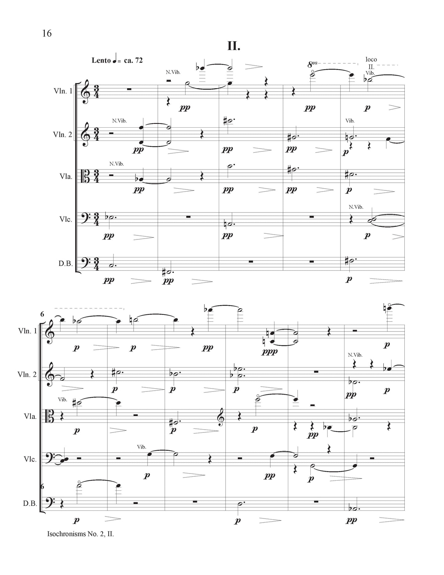 ISOCHRONISMS NO.2 (string quintet)