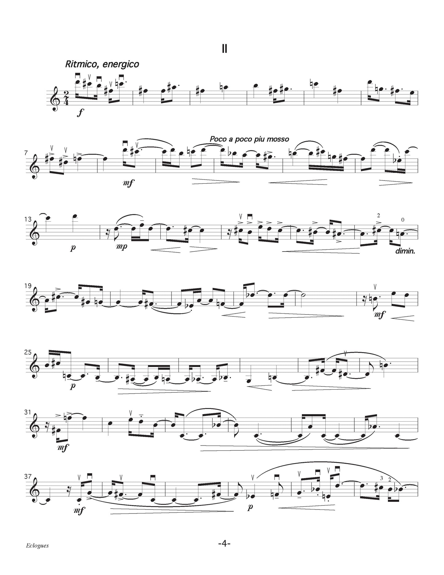 ECLOGUES AMONG THE RUINS (second suite for solo violin)