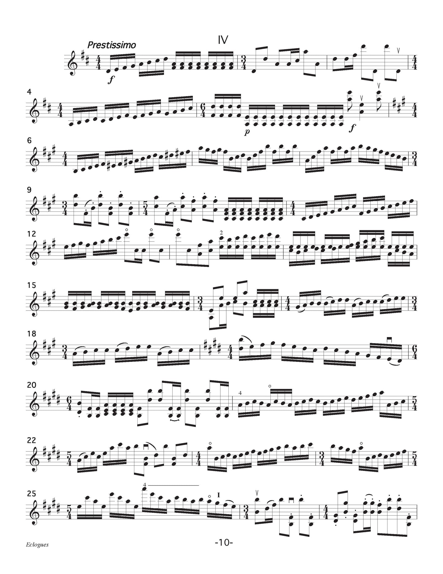 ECLOGUES AMONG THE RUINS (second suite for solo violin)