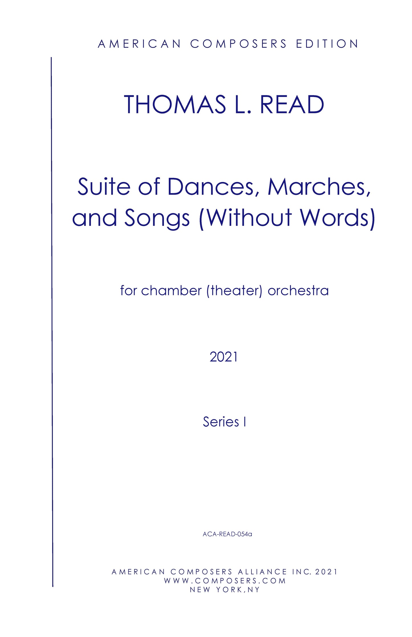 Suite of Dances, Marches and Songs (Without Words)