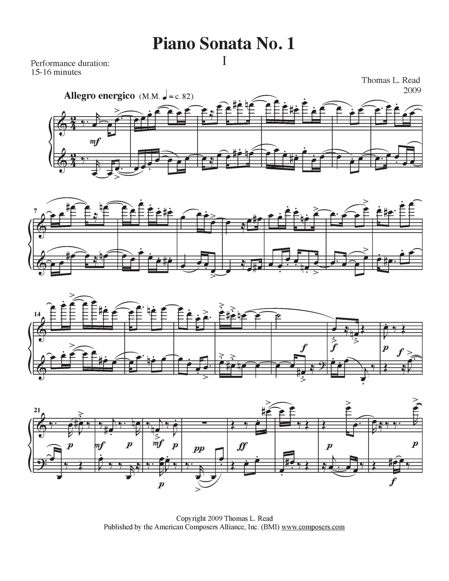 Piano Sonata No. 1