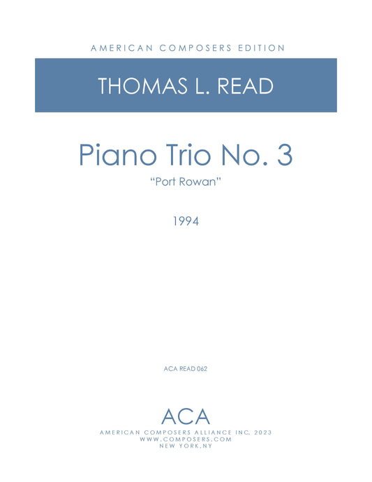 PIANO TRIO NO. 3: PORT ROWAN