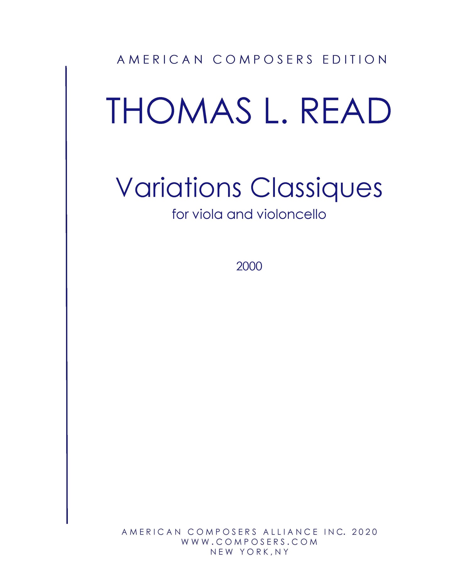 VARIATIONS CLASSIQUES