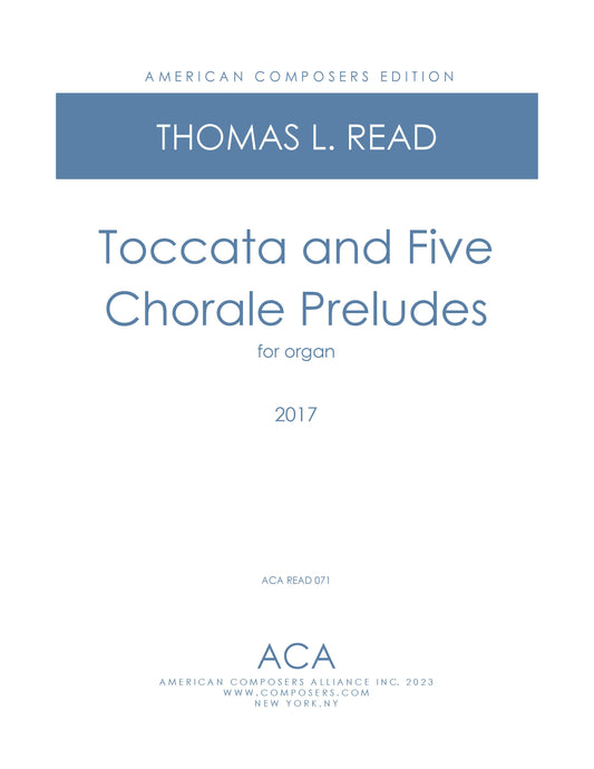 Toccata and Five Chorale Preludes for Organ