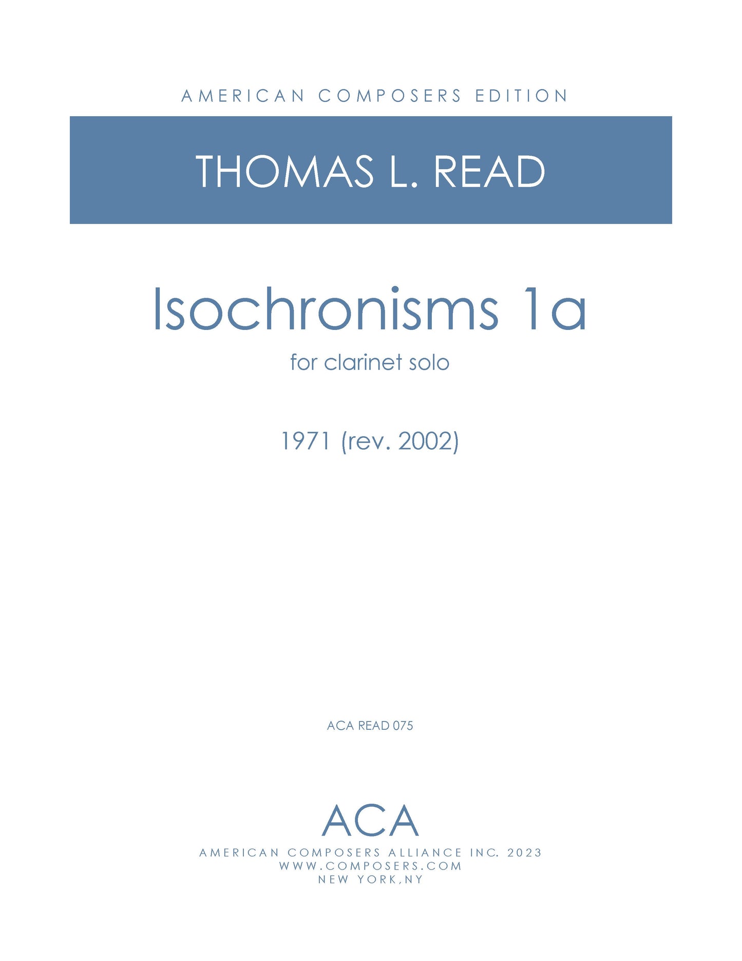 Isochronisms 1a