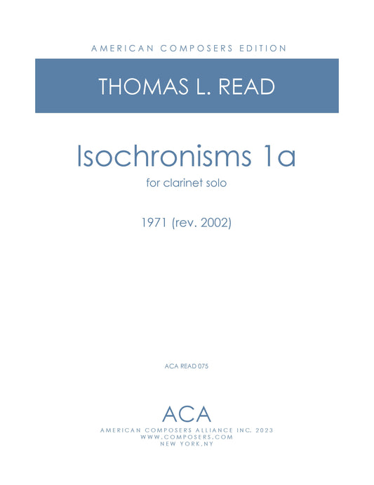 Isochronisms 1a