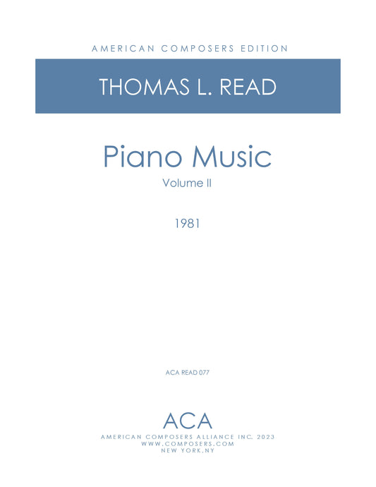 PIANO MUSIC, VOLUME II