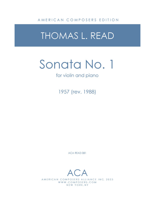 Sonata No. 1 for Volin and Piano