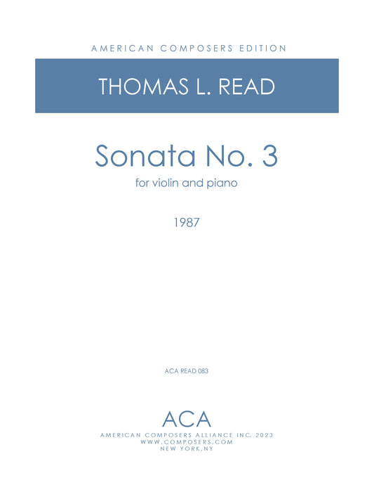 Sonata No. 3 for Violin and Piano