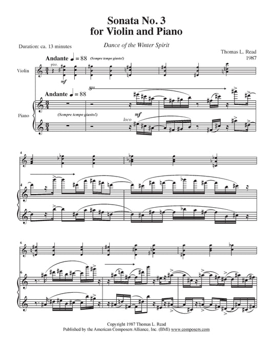 Sonata No. 3 for Violin and Piano