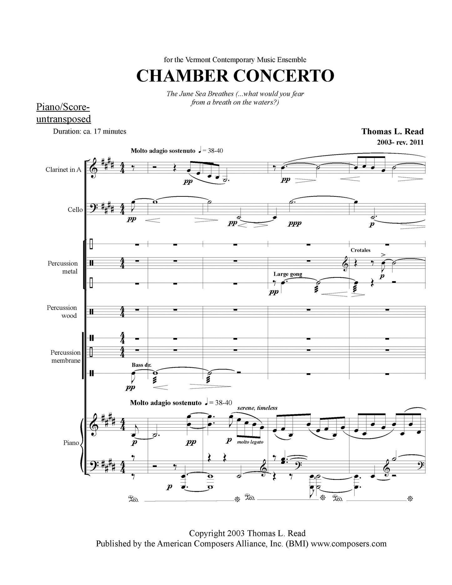 CHAMBER CONCERTO