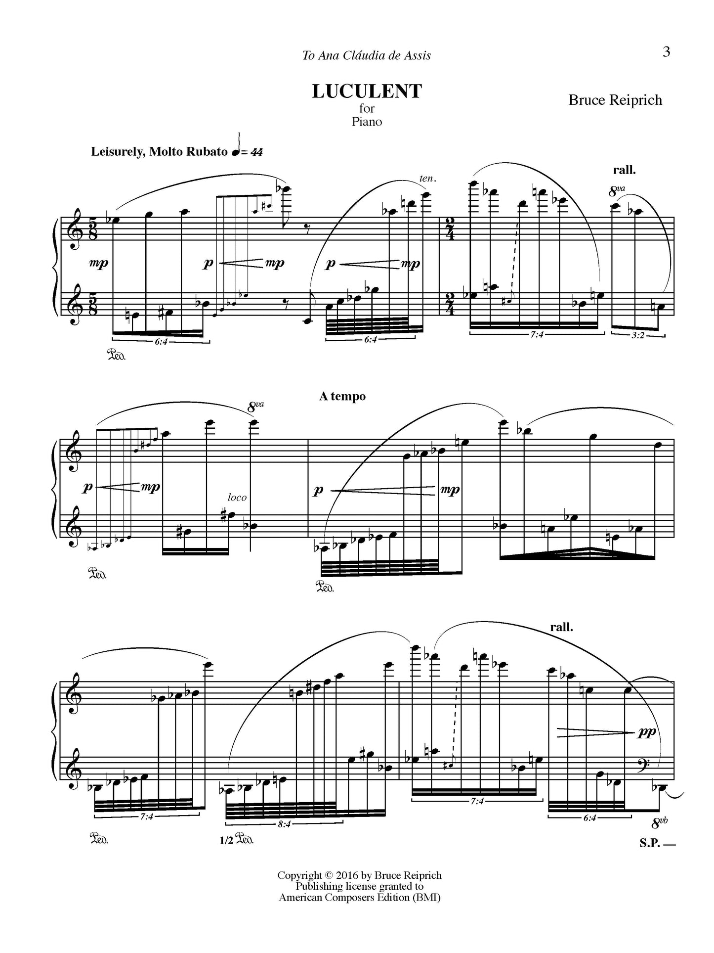 LUCULENT - solo piano