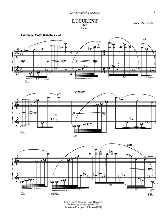 LUCULENT - solo piano