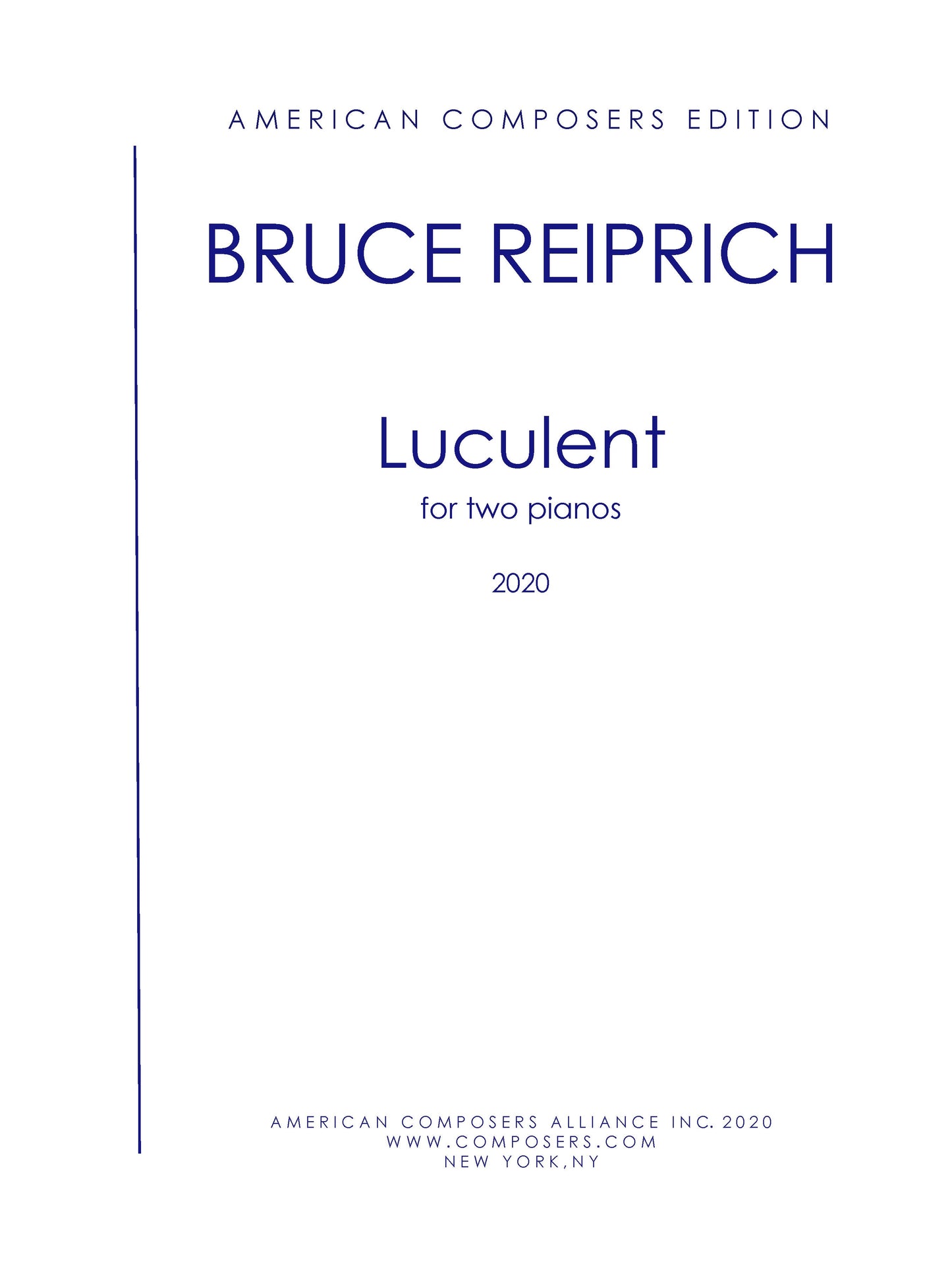 Luculent for Two Pianos