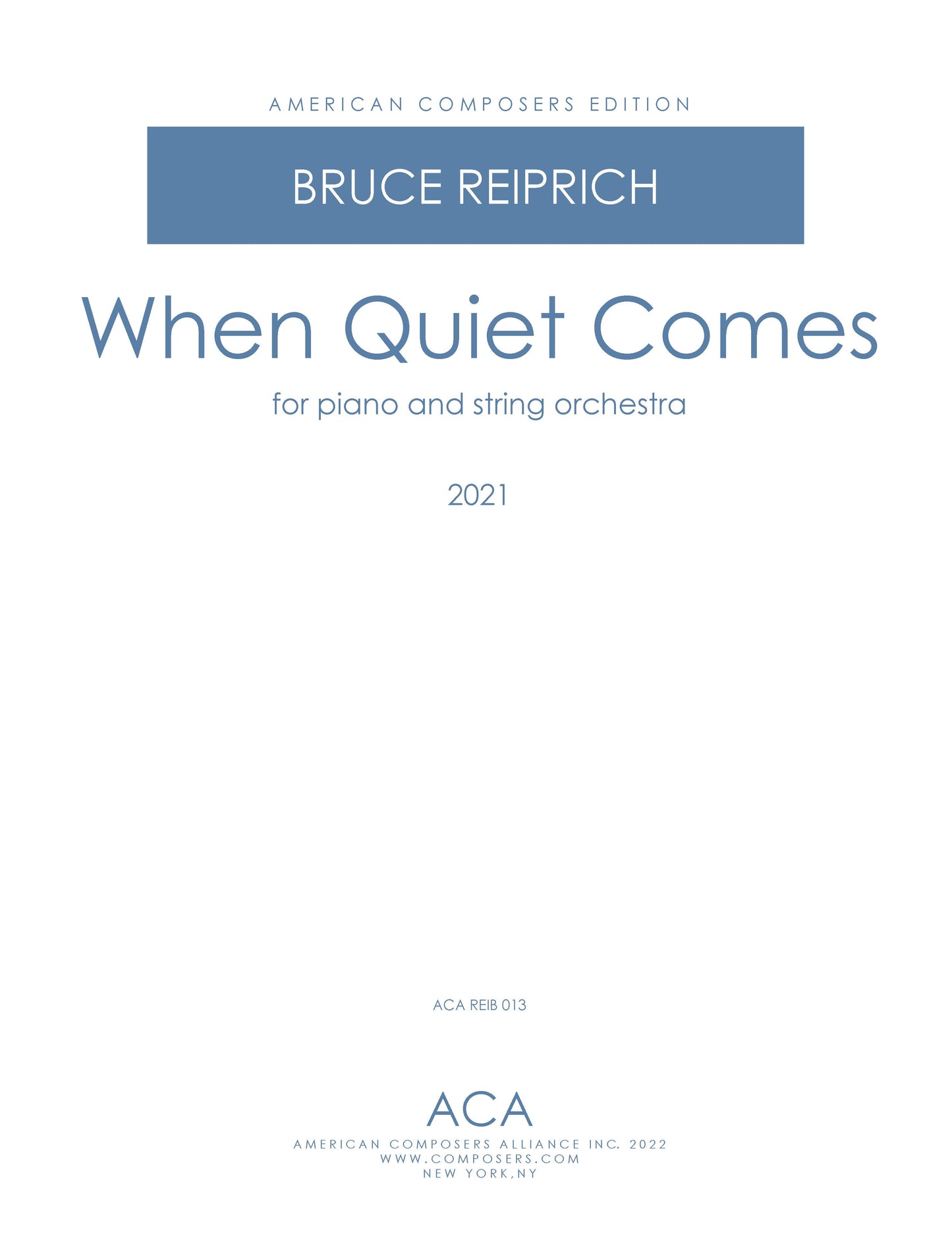 When Quiet Comes