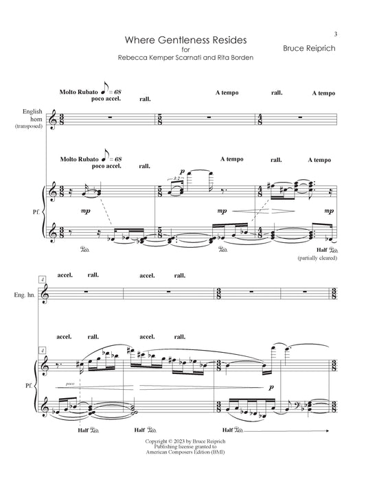 Where Gentleness Resides - for English Horn and Piano