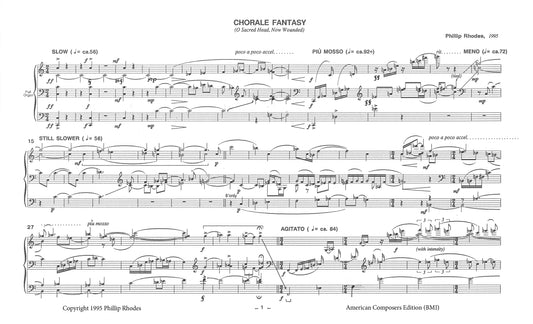 CHORALE FANTASY FOR ORGAN "O SACRED HEAD"