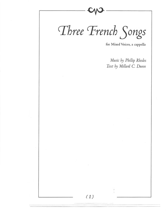 THREE FRENCH SONGS