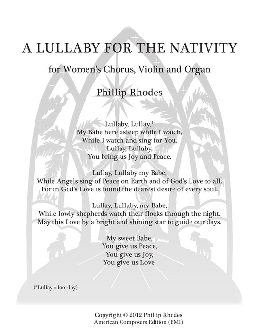 Lullaby for the Nativity