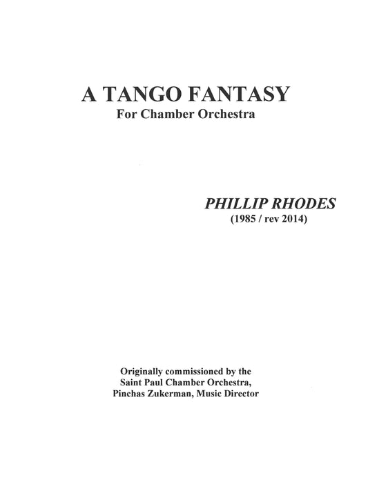 TANGO FANTASY for CHAMBER ORCHESTRA