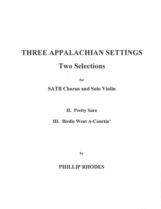 THREE APPALACHIAN SETTINGS - 2 Selections