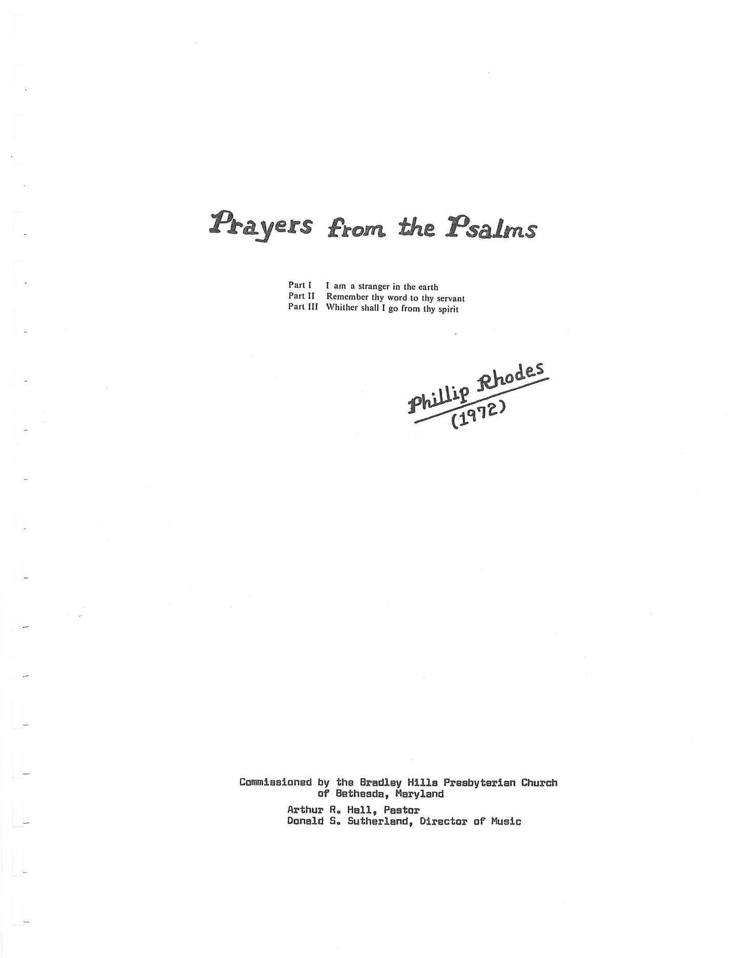 PRAYERS FROM THE PSALMS