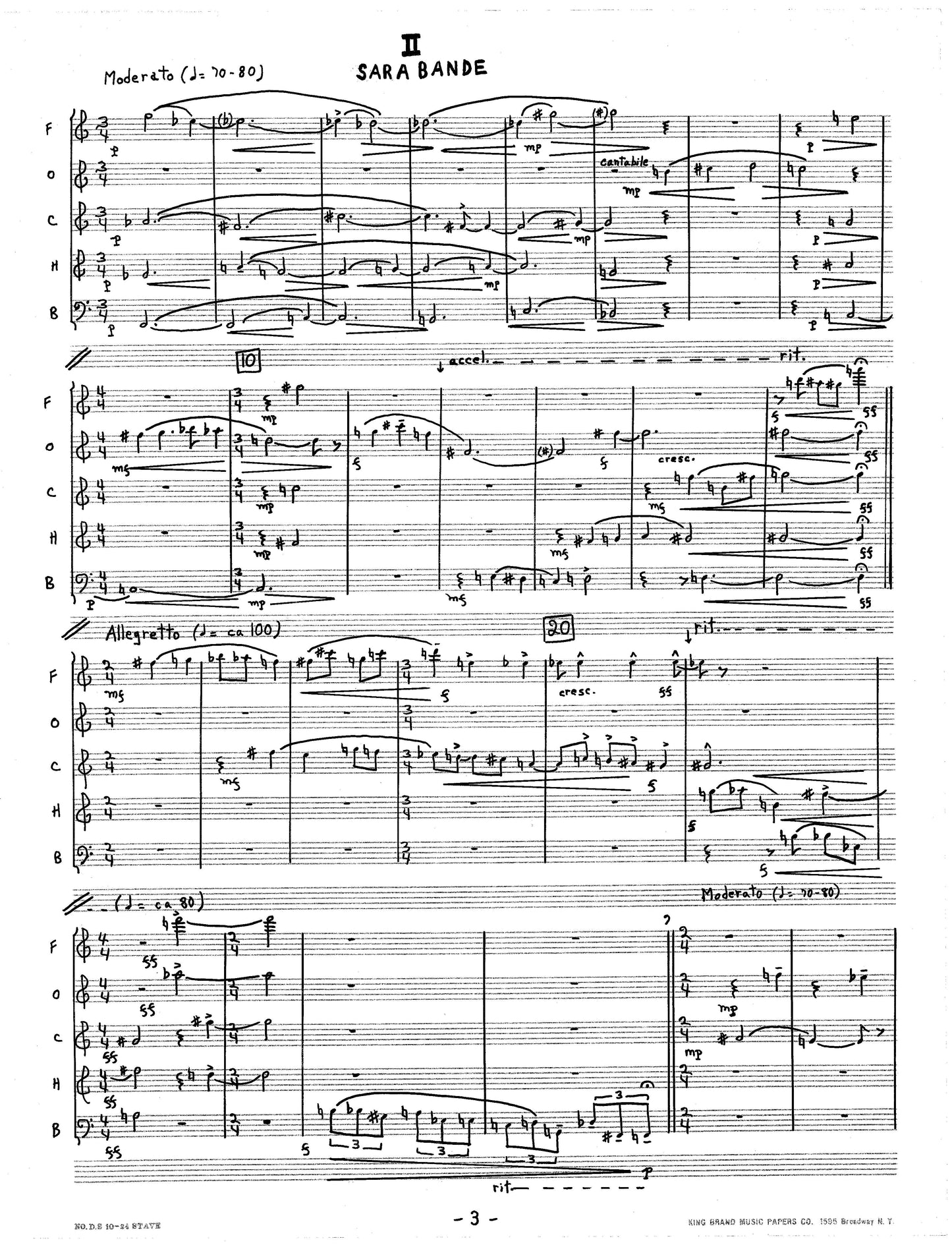 SUITE FOR FIVE WINDS